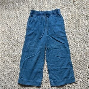 Madewell wide leg cropped drawstring pants